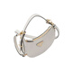 PRADA Enamel Triangular Metal Logo Zipper Closure Leather Hand Crossbody Shoulder Bag Mini Women's White Basic Pack (Bag + Dust Bag)