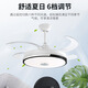 XMSJ invisible fan lights modern simple dining room ceiling fan lights living room bedroom home fan chandelier wholesale T09 black-42 inch frequency conversion remote control