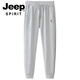 Jeep Spirit Light Luxus Sommer dünne Ananas Muster Weiße Hosen für Männer schlanke Fit Bindungen High-End European Elastic Sporthose für Männer grau xl empfohlen 120-140jin [Jin entspricht 0,5 kg]