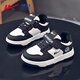 Warrior Children's Shoes Boys' Shoes Plus Velvet Sneakers Winter Girls' Cotton Shoes Children's Sports Shoes WZ-B057L Black/White 38