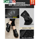 卡帝乐鳄鱼（CARTELO）皮鞋男士夏季镂空新款商务英伦风中年休闲圆头百搭透气凉鞋感 黑色1389 凉鞋款 38 标准皮鞋码