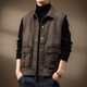 Romon Vest Men's American American Spring New Loose Versatile Fashion and Retro Workworks Cotton Jacket Men's Top Khaki XL adapté à 140-160jin [Jin est égal à 0,5 kg]