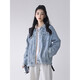 Semir Semir retro blue denim jacket for women spring and autumn new loose bf casual denim jacket top trendy blue Semir L (165) 88a