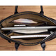 GUFANTI genuine first-layer cowhide briefcase men's large-capacity business trip laptop bag Father's Day gift for husband Black genuine first-layer cowhide medium bag 14 inches