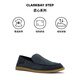 Clarks Qile Craftsmanship Series Men's Shoes New Breathable Lazy Shoes Simple Comfortable Versatile Love Bean Shoes Wedding Shoes Navy Blue 261775057 42.5