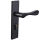 Huili custom door lock indoor bedroom household universal door lock silent magnetic door lock wooden door handle split lock N black double tongue lock body 35-50mm universal type with key