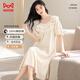 
Cat man [anti-mites and antibacterial pure cotton] women's pajamas nightgown women summer French sweet lace princess style beige L