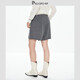 PALUOPO Cashmere Shorts Women's Casual Sports Hot Pants Cashmere Autumn and Winter New Pants Hot Pants TS003R Dark Gray XL 170