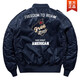 Jeep Spirit2025 Fall Ma1 Bomber Jacket Men's Spring and Autumn Trendy Bordado Baseball Uniforme de trabajo de gran tamaño de gran tamaño 9855A Blue oscuro M