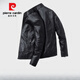 Pierre Cardin Marke Leder Jacke Echte Lederjacke Herren Frühling und Herbst Top-Layer Cowide HaINing Motorrad 2024 Neues lässiges High-End-High-End-Lederjacke J679# Brown Color-plus samtiges Modell M- [Kaufen Sie ein oder zwei]