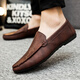 Specht 2025 Jugend Sommer All-Match Koreaner neuer fauler Beanie Schuhe Fashion Casual Herren Loafer Schuhe D838 Brown 40