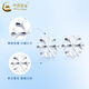 CHINA GOLD Snowflake Earrings PT950 Platinum New Earrings Women's Light Luxury Valentine's Day Birthday Gift for Girlfriend and Wife Platinum Snowflake Earrings About 1.4g
