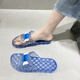Dong Yixuan Summer Summer pour les femmes Home intérieur salle de bain Plastique Plastique non glissée à l'extérieur Crystal transparent Sandales de grande taille Sole pour femmes Bleu Sky Blue 38 Convient pour 37 pieds
