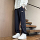 Fat men's fat men's extra large size casual pants men's plus size plus size fat sports velvet pants men's 300Jin Jin equals 0.5kg overalls black leggings plus velvet 6XL recommended 220-240Jin Jin equals 0.5kg