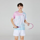 Nom de la ville Badminton Uniform Suit Men et femmes maillots à séchage à séchage Tennis de sport Volleyball Table Tennis Couple Concours Training Team Uniforme Custom 3923A Men's Pink + 3638 Pantalon blanc XL Taille