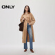 ONLY Autumn Elegant Commuting Style Lapel Straight Mid-length Windbreaker Jacket for Women|124336015 E10 Bison Brown M (165) 84A