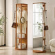 Jiayi Massivholz rotierender Dressing Spiegel bodenstörender Ganzkörperspiegel Dreidimensionaler Spiegel HD Schlafzimmer Kleidung Rack bodensetzt integrierter Spiegel