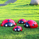 Fuya Art Simulation Seven-Star Ladybug Large Ornament Beetle Sculpture Outdoor Garden Landscape Sketch Park Garden Lawn Decoration 80cm Diameter Red