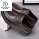 
Woodpecker leather shoes men's leather shoes soft sole soft leather spring and autumn casual shoes Korean style British versatile business formal wear men's shoes lq6627 black 38