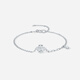 Saturday Fortune (ZLF) pt950 platinum bracelet women's car flower shiny exquisite love four-leaf clover lucky bracelet 16+3cm-2.65g
