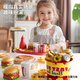 Simuliertes Einkaufswagen Kinderhausspiel Spielzeug Obst und Gemüse Burger 3-6 Jahre altes Kindertagsgeschenk