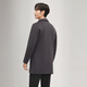 Qipai 100% wool men's woolen coat spring and summer business casual mid-length double-sided woolen coat dark gray 2XL