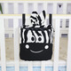 Huili Children's Bed Fence Cute Cartoon Hanging Storage Bag Thickened Fabric Diaper Hanging Pocket Diaper Diaper Bag Black and White Zebra Suitable for crossbars with a circumference of less than 23 26*13*23cm