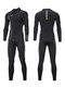 1.5/3MM one-piece wetsuit, warm sea swimsuit, paddleboard, windsurfing, motorboat rescue, cold-proof wetsuit, 3MM black men's front zipper + knee wear-resistant 4XL