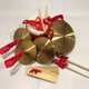 Ouyin Three-Sentence Half Props Set Large Midfielder Children's Performance Gong Drums, Cymbals, Gong Gong Gong Gong Gong Gong Gong Gong Gong Gong Gong Gong Gong Gong Gong Gong Complete Set of Musical Instruments 23cm Drum + 19 Rubber + 24 Cymbals + 32 Gong Adult Model
