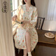 贝逸芙睡袍春秋款女纯棉纱布蜜桃夏季浴袍日式和服浴衣女款睡裙夏款睡衣 QKM672#兔子 XL