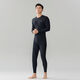Segru men's wetsuit swimsuit long-sleeved adult sun protection swimsuit full body one-piece trousers snorkeling surfing large size swimsuit black 07 L