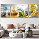 
XMSJ custom-made suitable for light luxury living room decoration painting sofa background wall mural painting Fulu landscape triptych painting atmospheric hj-3886-Financial Rebundle Suitable for 2-2.5 meters sofa 40*60E on both sides