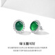 HKHL with certificate 925 silver natural chrysoprase earrings for women light luxury earrings and earrings birthday gift for girlfriend a pair of natural chrysoprase earrings certificate + light luxury gift box