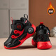 SNOOPY Snoopy children's shoes children's cotton shoes winter warm high-top basketball sneakers for boys and girls two cotton 7944 black red 32