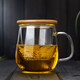 Mesni thickened glass tea cup water cup tea separation cup tea cup flower tea cup tea set cup