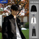Les clôtures retournent au nouveau style chinois zhongshan costume de combinaison masculine automne et hiver belle robe dk mariage veste de costume de garçons de garniture en noir + chemise blanche + pantalon 3xl (recommandé 155-170jin [Jin est égal à 0,5 kg]))