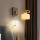 Zhong Shuai Japanese retro style folding wall lamp bedroom bedside designer all copper living room creative pull rope switch retractable lamp A model all copper + ceramic warm light