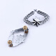 VAN OCEAN ANNORA security badge metal security uniform collar flower collar pin silver collar flower five-pointed star wheat ear security uniform silver wheat ear collar flower pair