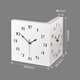 Zhuangshu reloj de pared de doble cara esquina de moderno simple de moda personalizada esquina de reloj de reloj silencioso pared de reloj de dos lados 9195 blanco