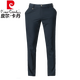 Pierre Cardin Pure Cotton Herren Casual Hosen mittleren Alters in der mittleren Altersdauer vielseitiger Anti-Falten-Kee-Resistant-Geschäft lang Hosen Trend 9888 Modelle [Sommerstil] Marineblau Größe 34 Taillenumfang 2 Fuß 7 7