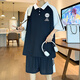 
Xiyu Youth T-shirt Sports Set with Trendy 2024 New Loose Short-Sleeved Top Men's Clothes Summer 5012 Black (Short Sleeve + Shorts) M (70-100Jin [Jin equals about 0.5 kg])