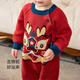 Babylove clearance baby knitted jumpsuit spring and autumn baby warm thickened robe festive new year red sweater spring clothing Shishi Shunyi 73cm