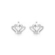 Mengjinyuan Platinum Earrings PT950 Crown Platinum Earrings as a birthday gift for your girlfriend