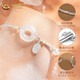 Chinese gold broken silver bracelet S silver agate Hetian jade Ping An buckle birthday gift for wife gift for girlfriend gift for birthday [Jingsuda] 925 silver white chalcedony silver bracelet