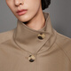 ERDOS [same style as Liu Wen] Spring and summer stand collar loose atmospheric mid-length versatile women's windbreaker jacket Khaki 155/80A/S
