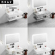 
XMSJ rock slab wash basin ceramic seamless double-layer bathroom cabinet integrated wash basin hotel bathroom washing fish belly white seamless basin smart mirror with supporting hardware SPWY60*50 has sold 7586 pieces