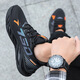 Breathable mesh shoes for men's soft sole work shoes lightweight and fashionable versatile casual shoes for men's sports running shoes 730-Gray 43 (265mm)