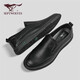 Septwolves men's shoes versatile shoes men's slip-on casual shoes men's leather shoes men's W8323068895 black 40