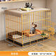 Shantou Lincun Dog Cage for Medium and Large Dogs Home Indoor and Outdoor Separate Toilet Bold Pet Cage Labrador Bold Square Tube 614558 (20Jin Jin is equal to 0.5kg within