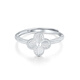 Mengjinyuan platinum ring four-leaf clover brushed sparkling live ring PT950 platinum birthday gift for girlfriend, weighing about 3.05g